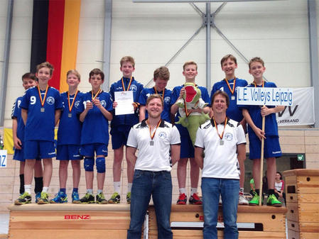 Deutscher Vizemeister: Die U 14 der L.E. Volleys
