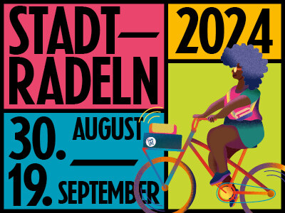 Grafik. Wort-Bild-Marke des Fahrradwettbewerbs STADTRADELN